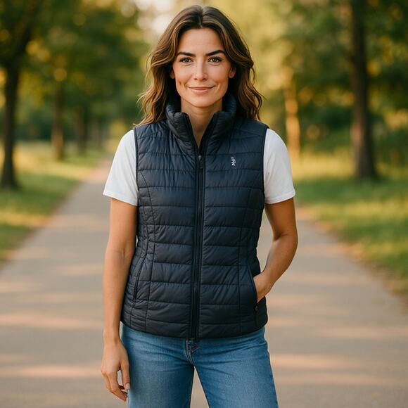 U.S. Polo Assn. Other - U.S. POLO ASSN. BLUE PUFFER VEST SIZE LARGE